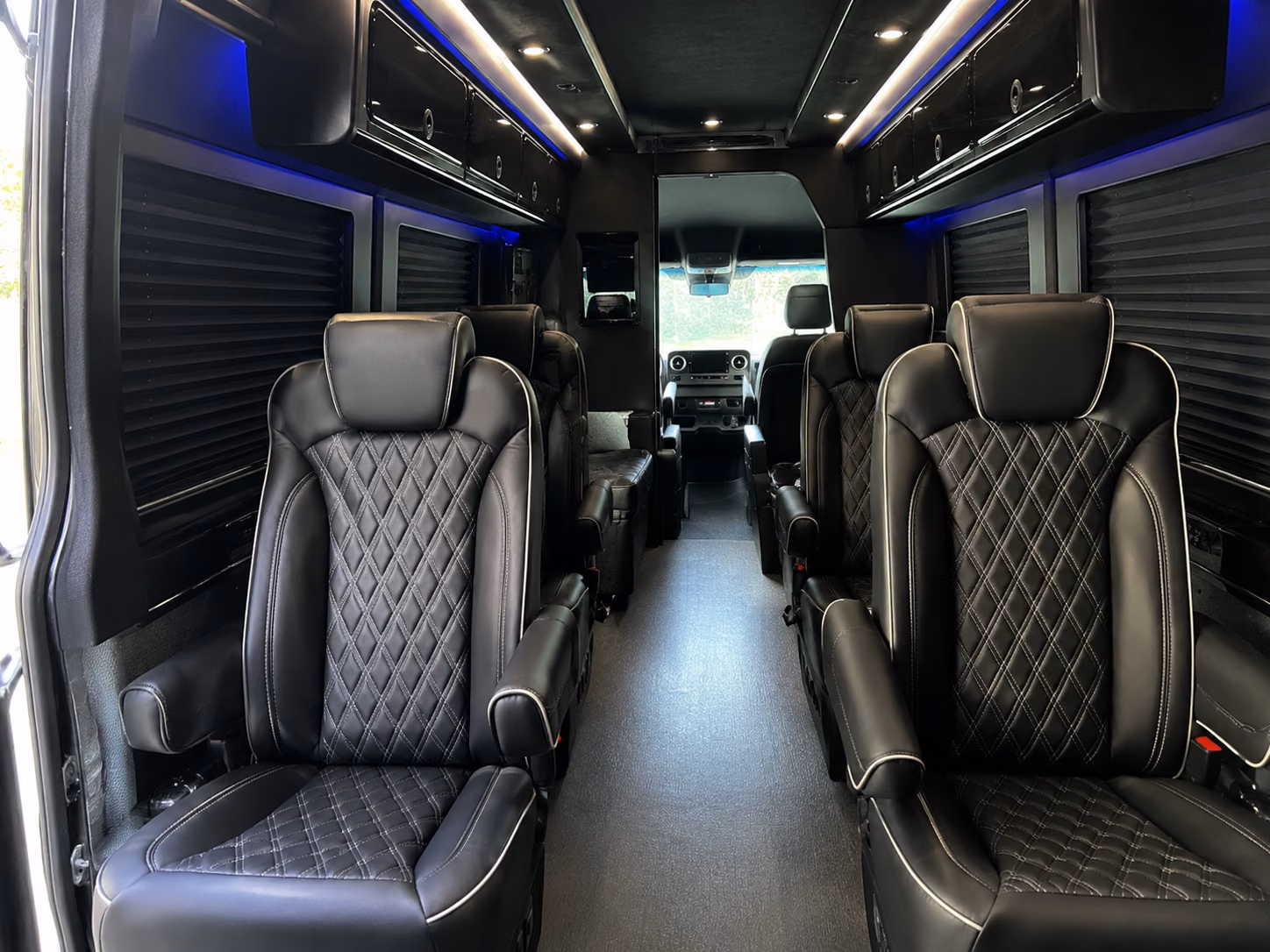 visalia 10 passenger sprinter van interior