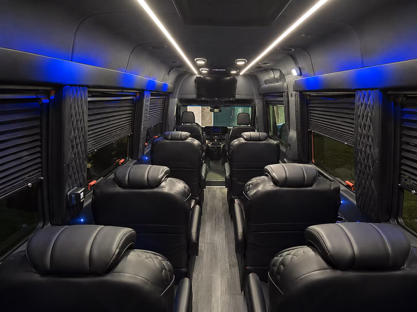 visalia 12 passenger sprinter van inside