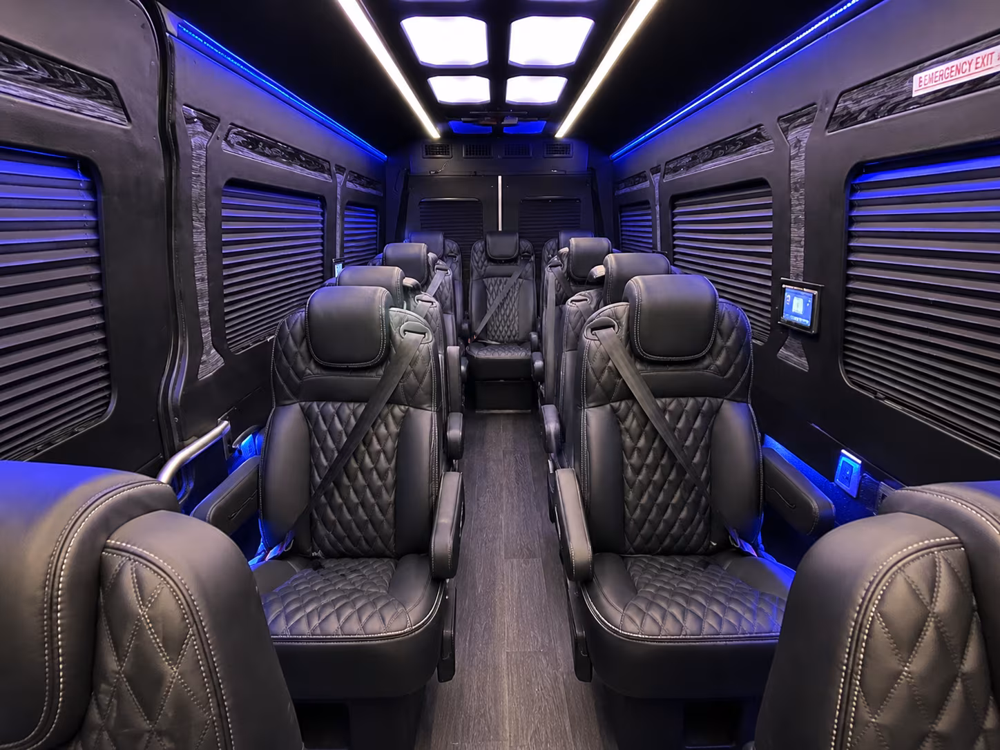 visalia 18 passenger sprinter van inside