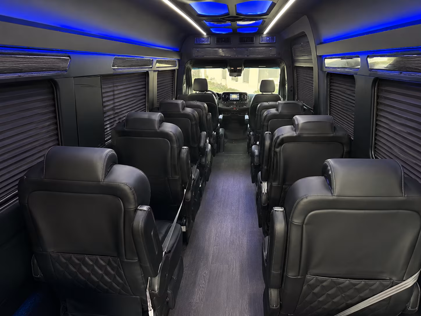 visalia 18 passenger sprinter van interior