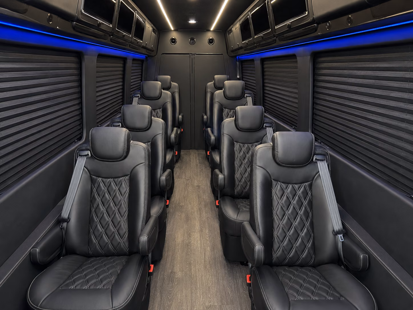 visalia 8 passenger sprinter van inside