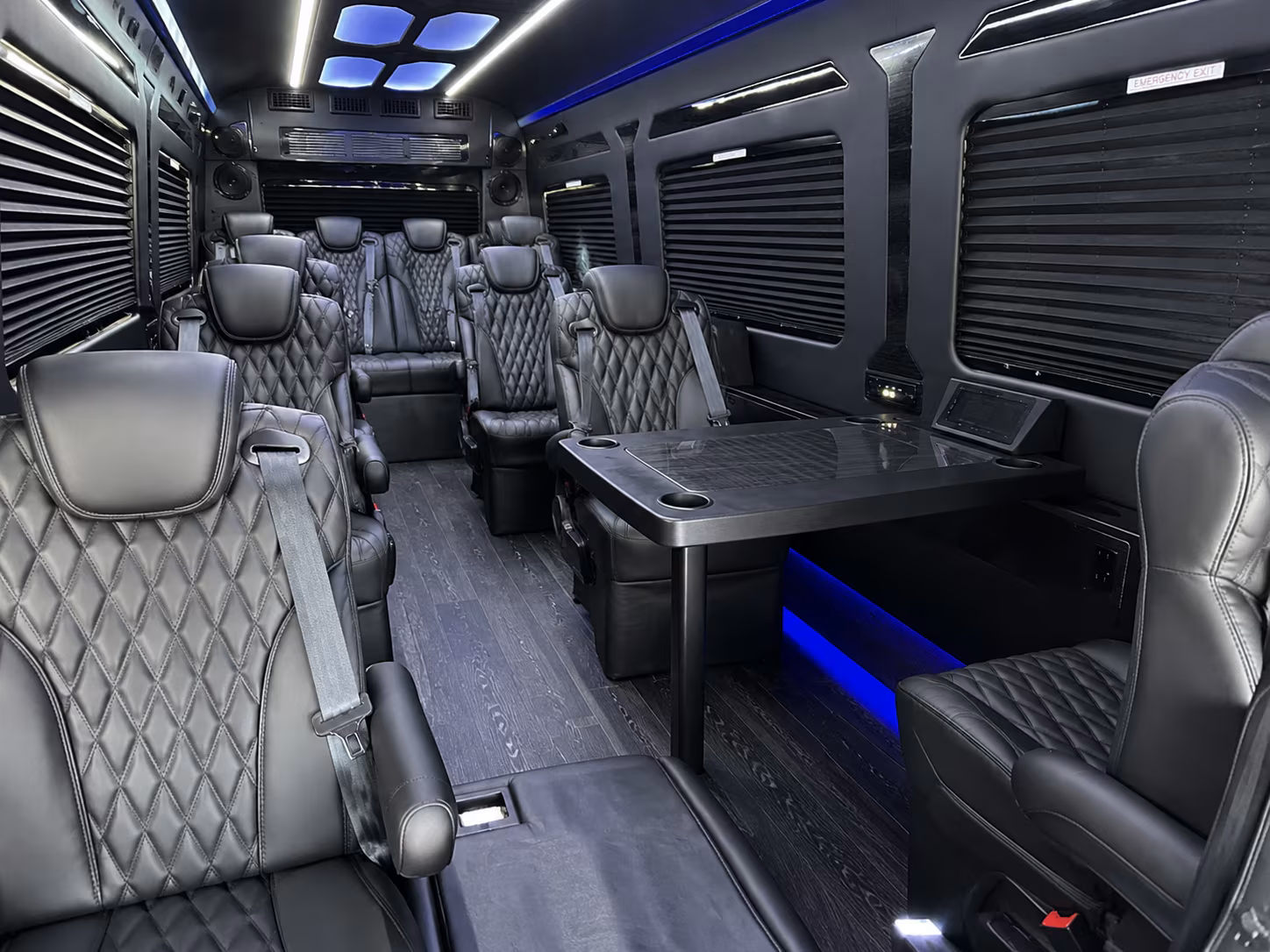 visalia 8 passenger sprinter van interior