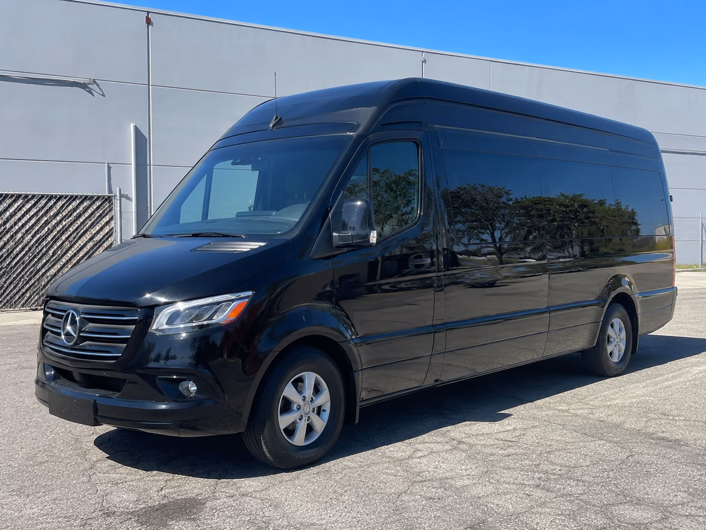 warehouse distribution center and industrial park sprinter van shuttles in visalia