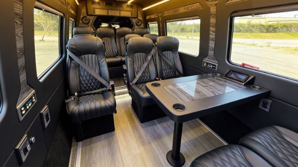 visalia 12 passenger sprinter van interior
